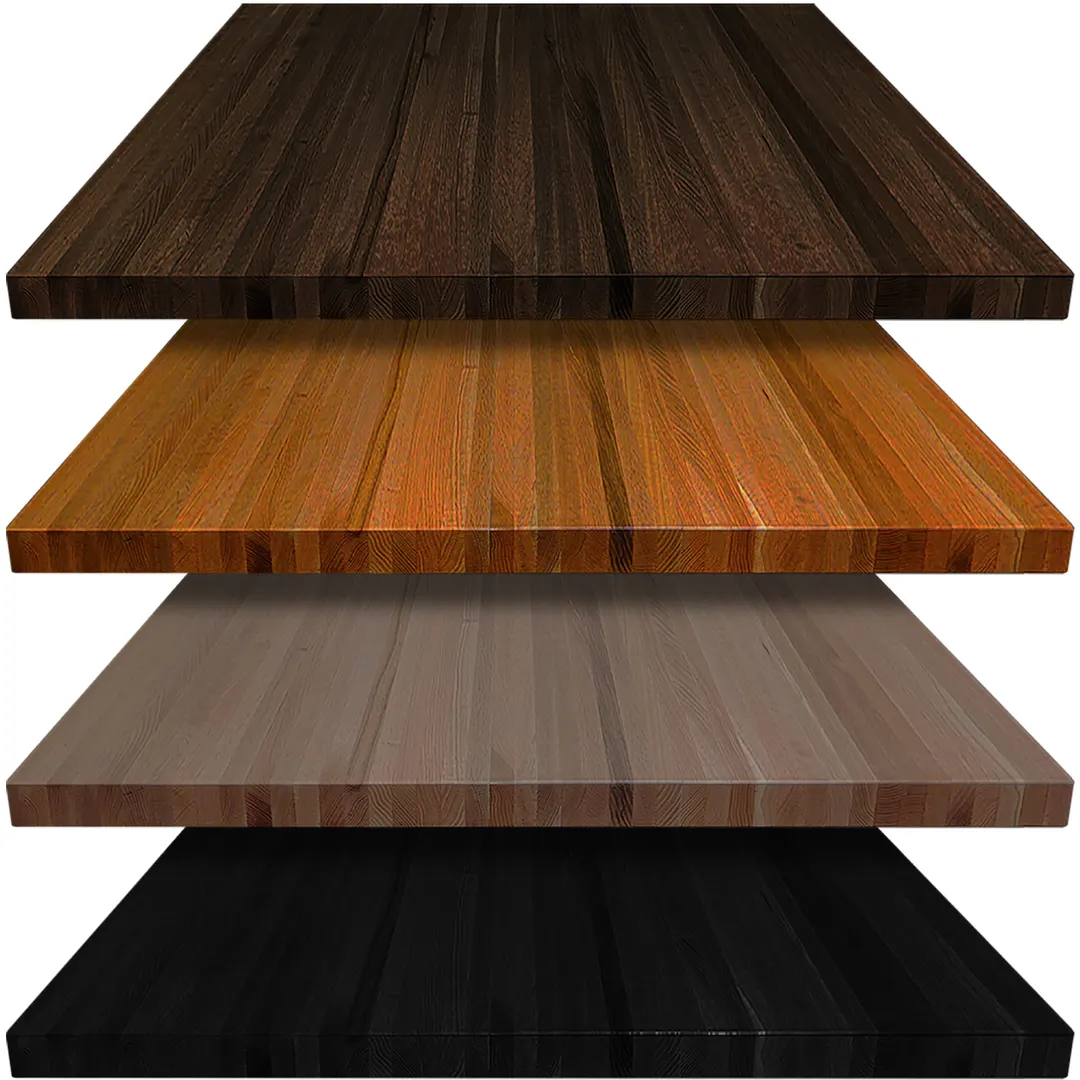 Oak Street BEO48R 48" Round Oak Butcher Block Economy Table Top, 1-1/2" Thick