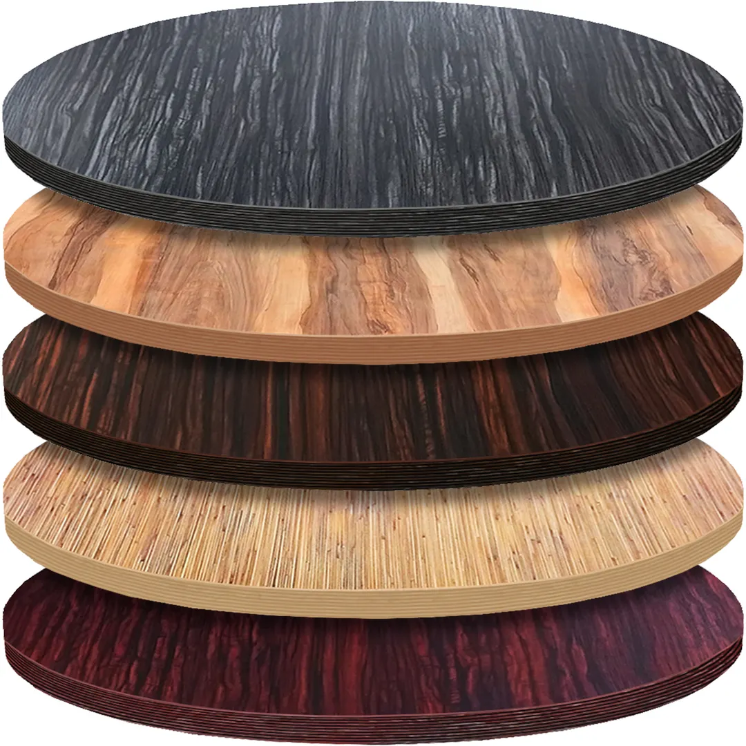 Oak Street BWP36R 36" Round Laminate Backwoods Premium Table Top, 2" Thick, Engineered Wood