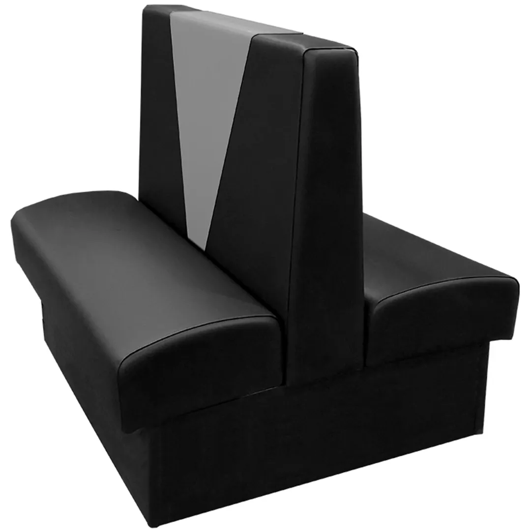Oak Street CK-3042-DBL 30"L Double V Shape Back Booth, Fully Upholstered, 42" Height