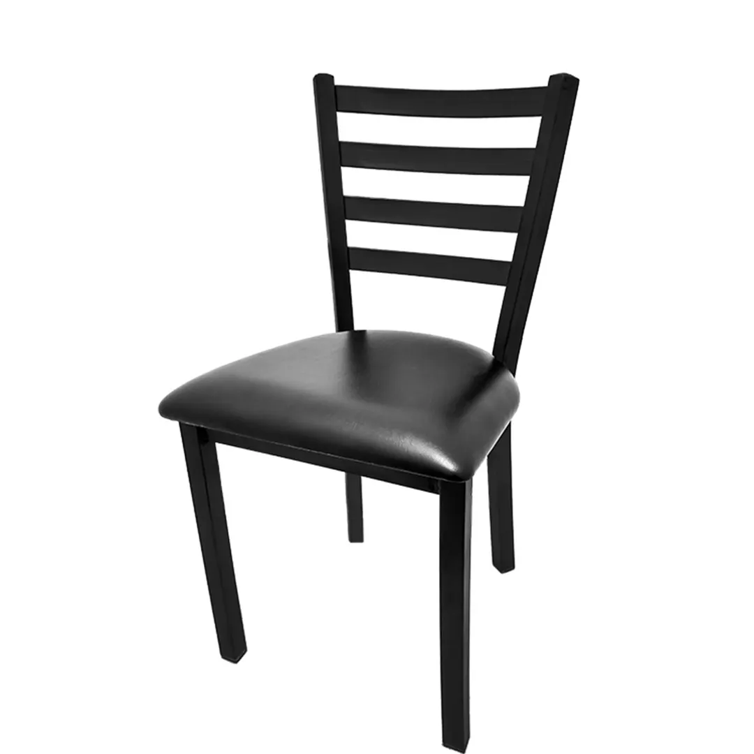 Oak Street CM-234 Indoor Dining Chair with Ladder Back, Black