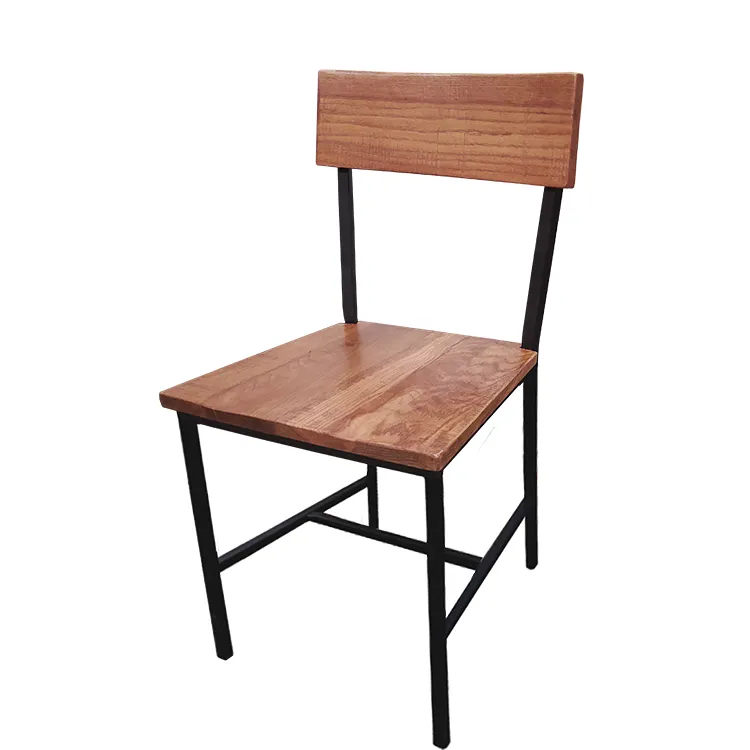 Oak Street CM-W702-2 Indoor Timber 2.0 Series Side Chair with Wood Back, Black
