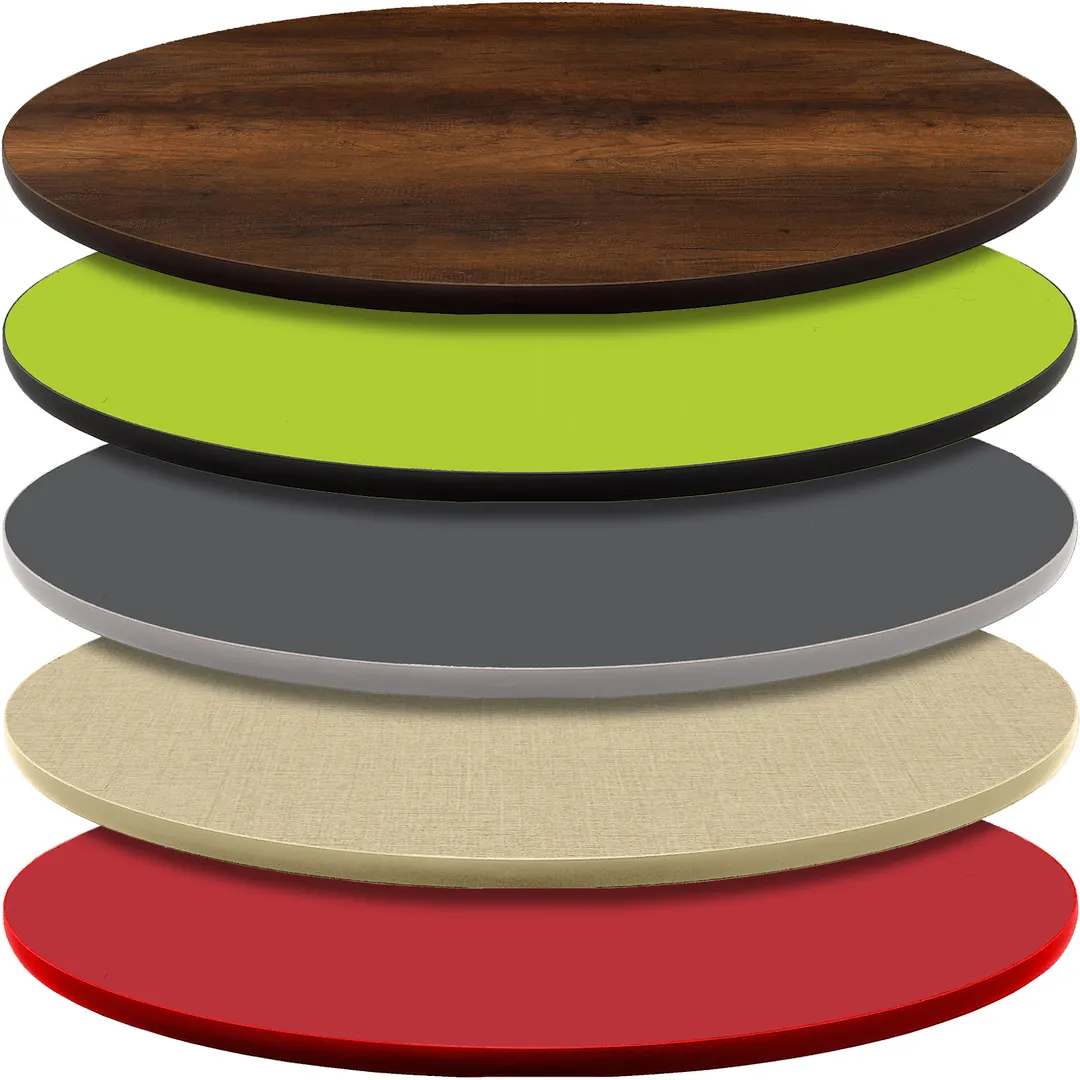 Oak Street CTM42R-1 Round Laminate Table Top, 42" Dia., 1-1/4" Thick, Rubber T-Mold Edge