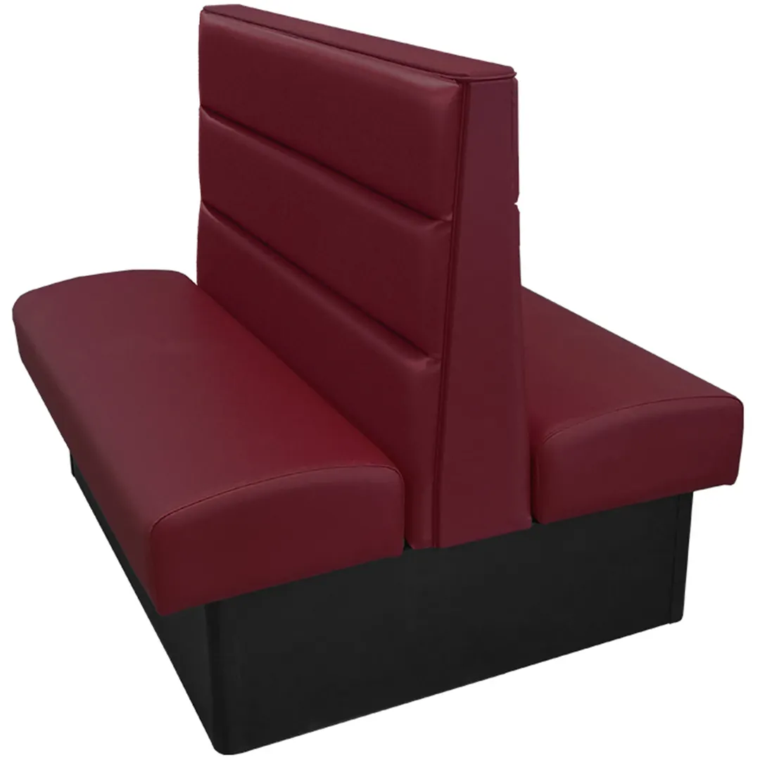 Oak Street LU-6042-DBL 60" Double Channel Back Booth, Upholstered, 42"H, Fully Sculptured Spring Less Seat