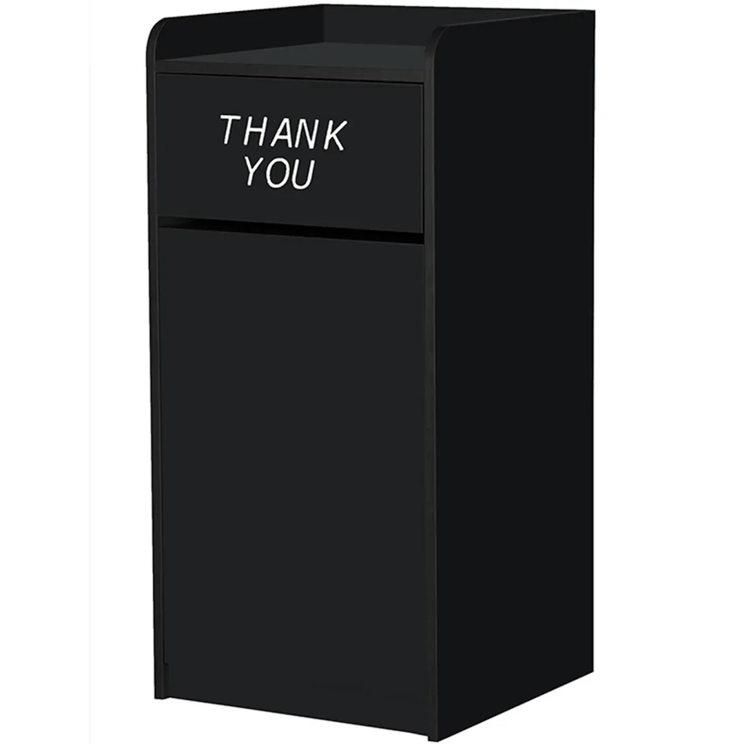 Oak Street M8520-BLK-ASSEMBLED Cabinet Style Trash Receptacle