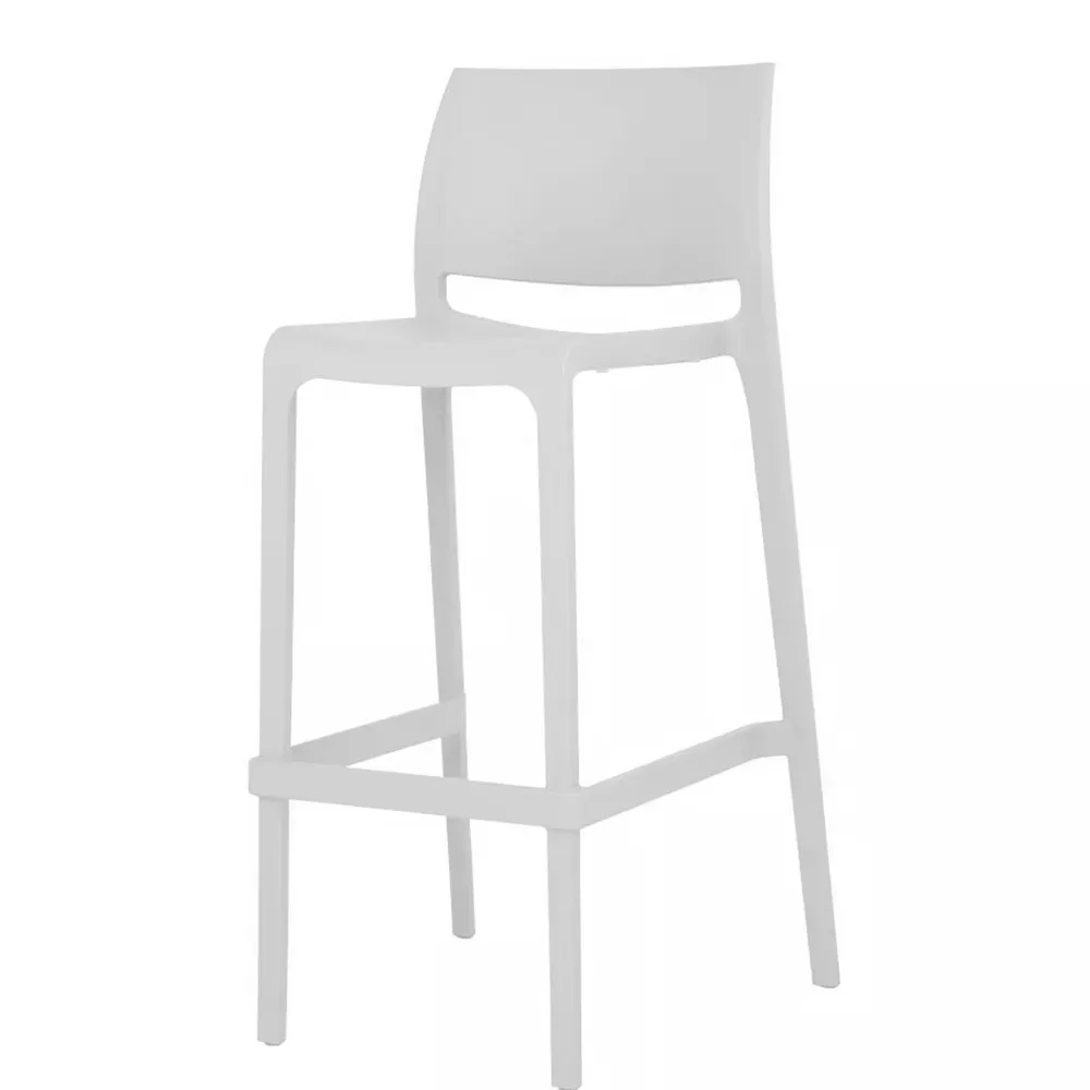 Oak Street OD-BS-711-WHT Teton Stacking Bar Stool, Indoor/Outdoor