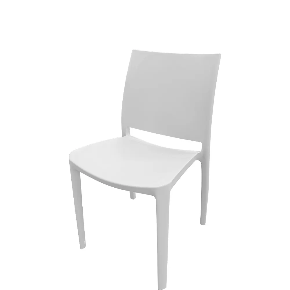 Oak Street OD-CH-752-WHT Teton Stacking Chair, Indoor/Outdoor