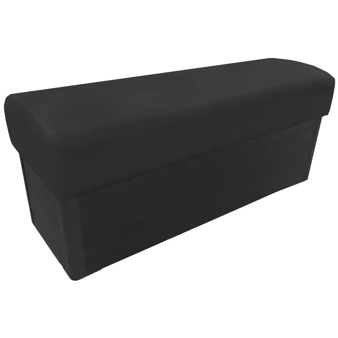 Oak Street OLIN72 72" Backless Bench, Upholstered Seat, Black Vinyl Toe Kick, 19"H