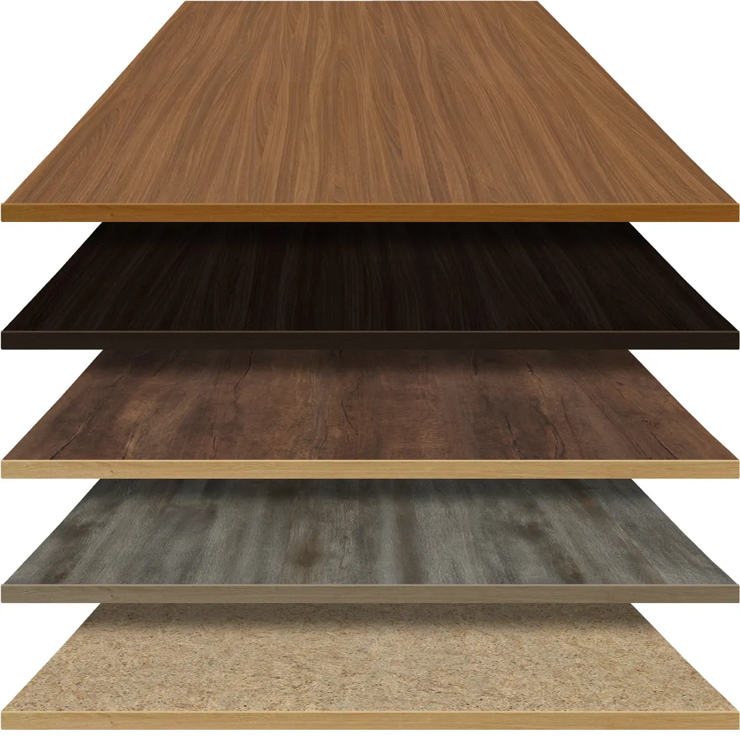 Oak Street OLWE3096 Rectangular Laminate Table Top, 30" x 96", Wood Edge, Industrial Grade Particle Board