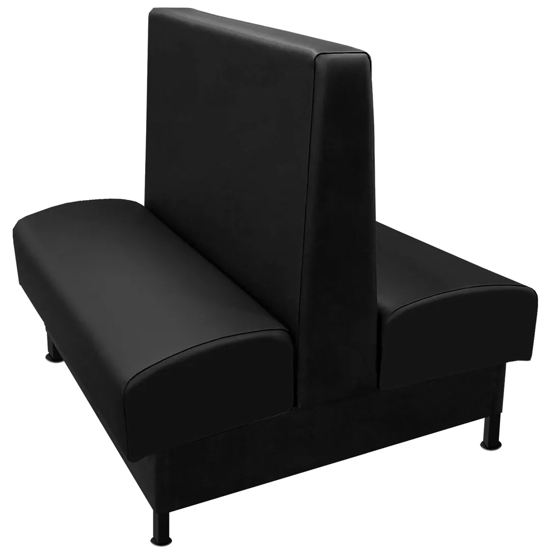 Oak Street ONS-6042-DBL 60"L Double Plain Back Booth, Upholstered Seat & Back, 42"H, Finished Ends