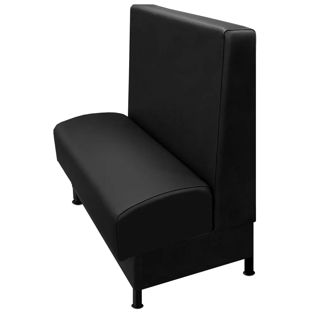 Oak Street ONS-7242-SGL Onslow 72"L Single Plain Back Booth, Upholstered, 42"H, Finished Ends