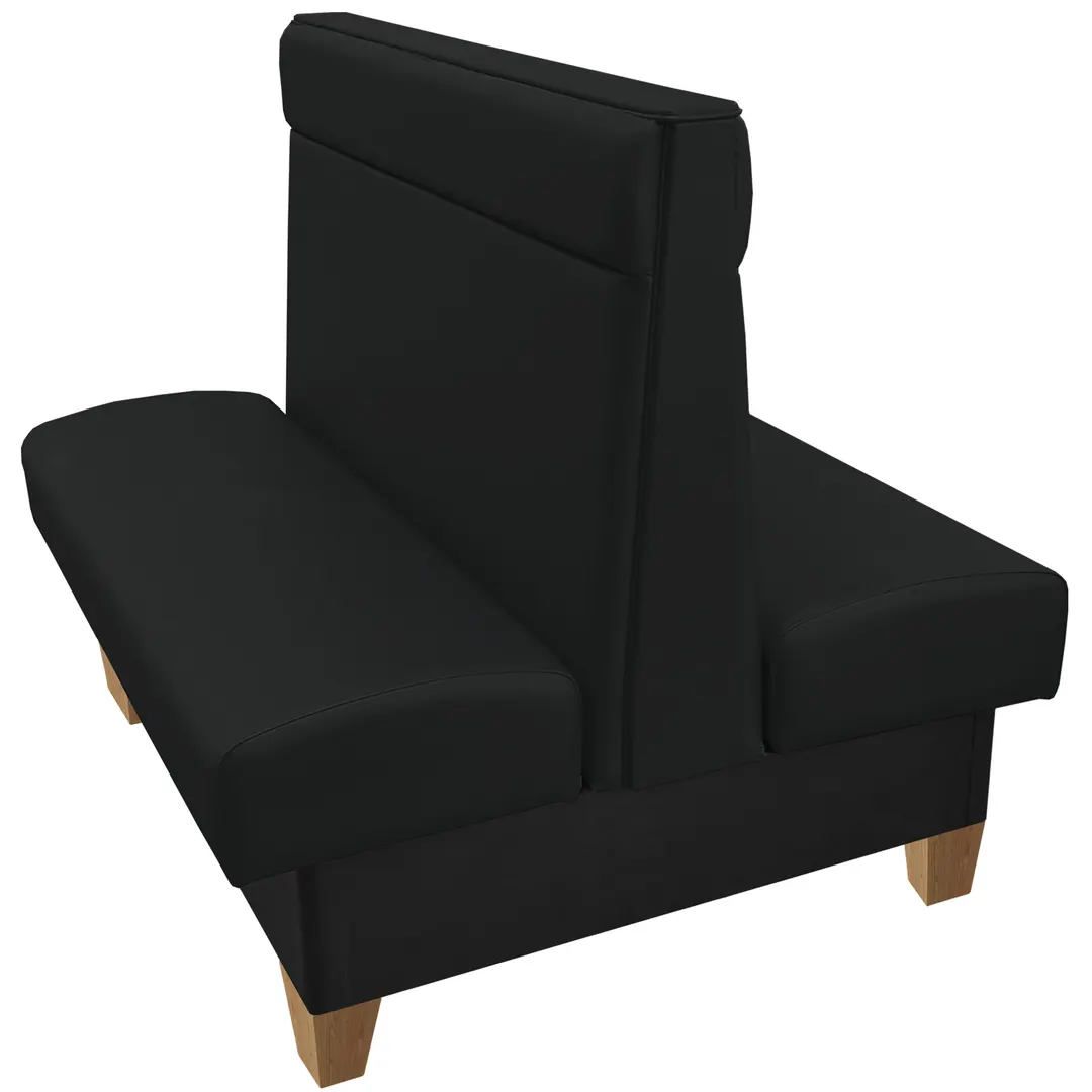 Oak Street REM-4842-DBL 48" Double Plain Back Booth, Upholstered Back with Headroll, 42"H
