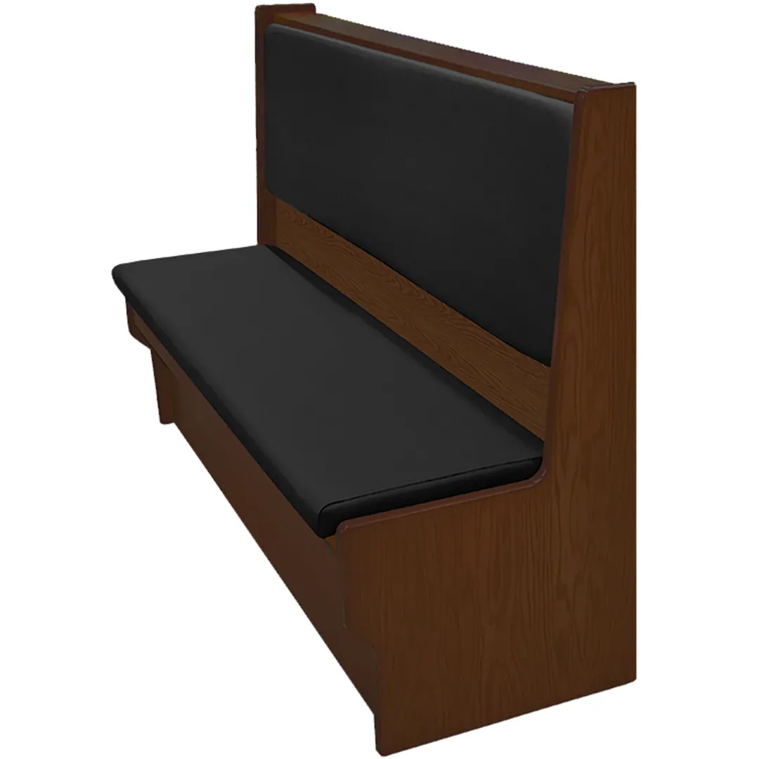 Oak Street SHEP-4842-SGL-VSUB 48" Single Plain Back Booth, Upholstered Back & Seat, Oak Construction, 42"H