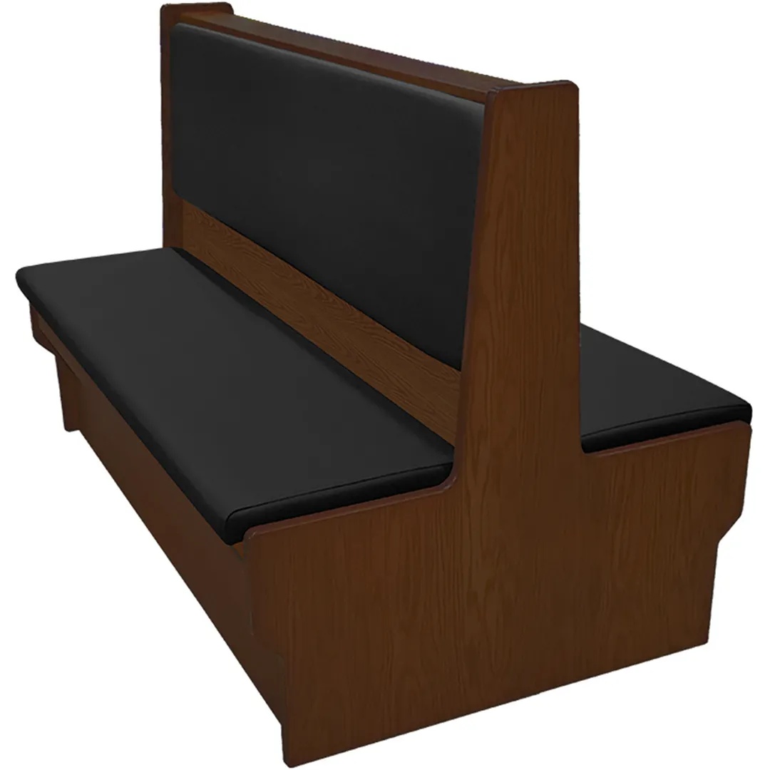Oak Street SHEP-6042-DBL-VSUB 60" Double Plain Back Booth, Upholstered Back & Seat, Oak Wood Construction, 42"H