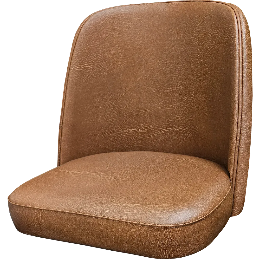 Oak Street SL2122TOP-BUC Bucket Style Bar Stool Seat, Vinyl Buckskin Upholstery, Armless Design