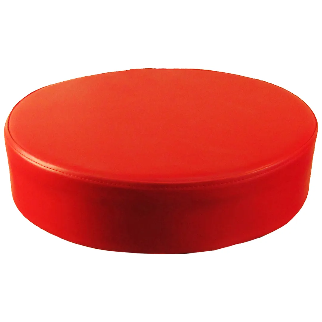 Oak Street SL2129TOP-RED Bar Stool Seat Only, Backless, Button Top, Vinyl, Red