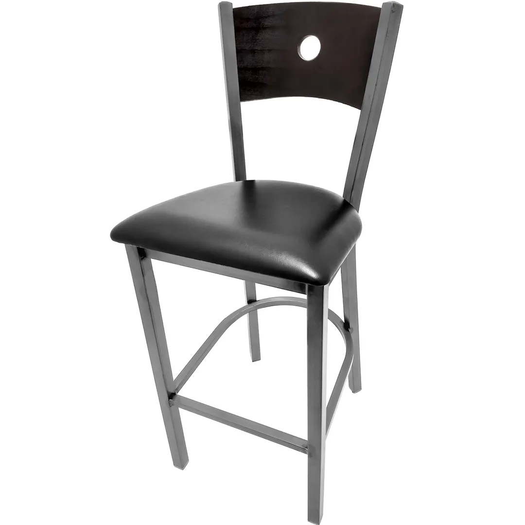 Oak Street SL2150CCS-1-B Bar Stool – Bullseye Birch Plywood Cut‑Out Back, 1-1/4 Steel Tubing, Finish, Footrest