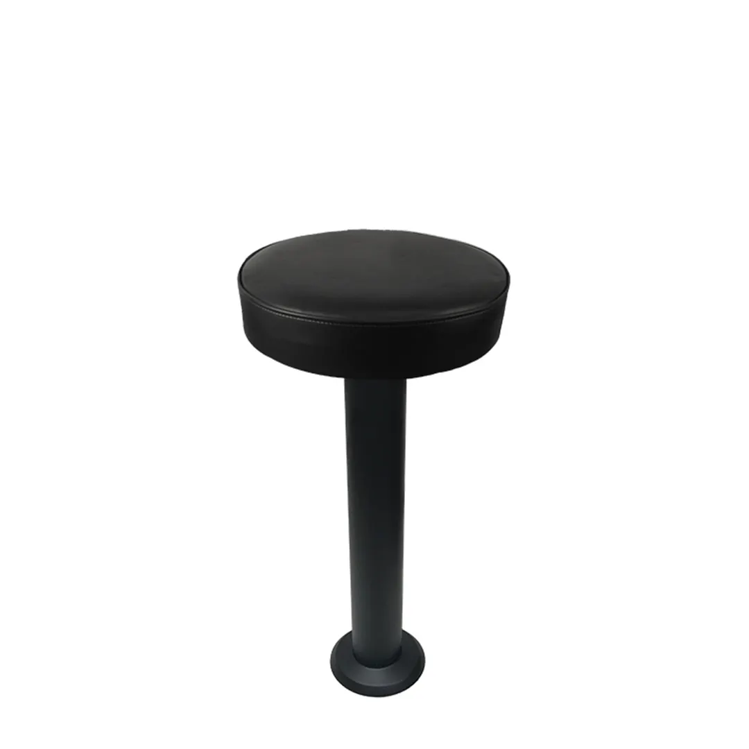 Oak Street SL6129XL - Backless Swivel Bar Stool, XL Upholstered Button Top, Powder Coat Finish, Pedestal Base