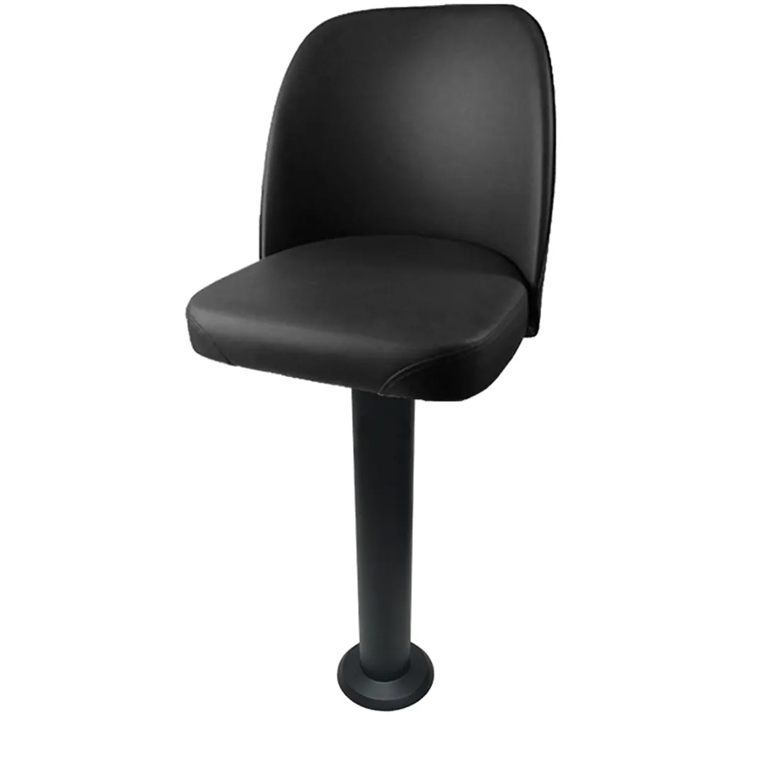 Oak Street SL6133IMP Swivel Bar Stool, Upholstered Bucket Seat, Waterfall, Powder Coat Pedestal, 51 Ball Bearings