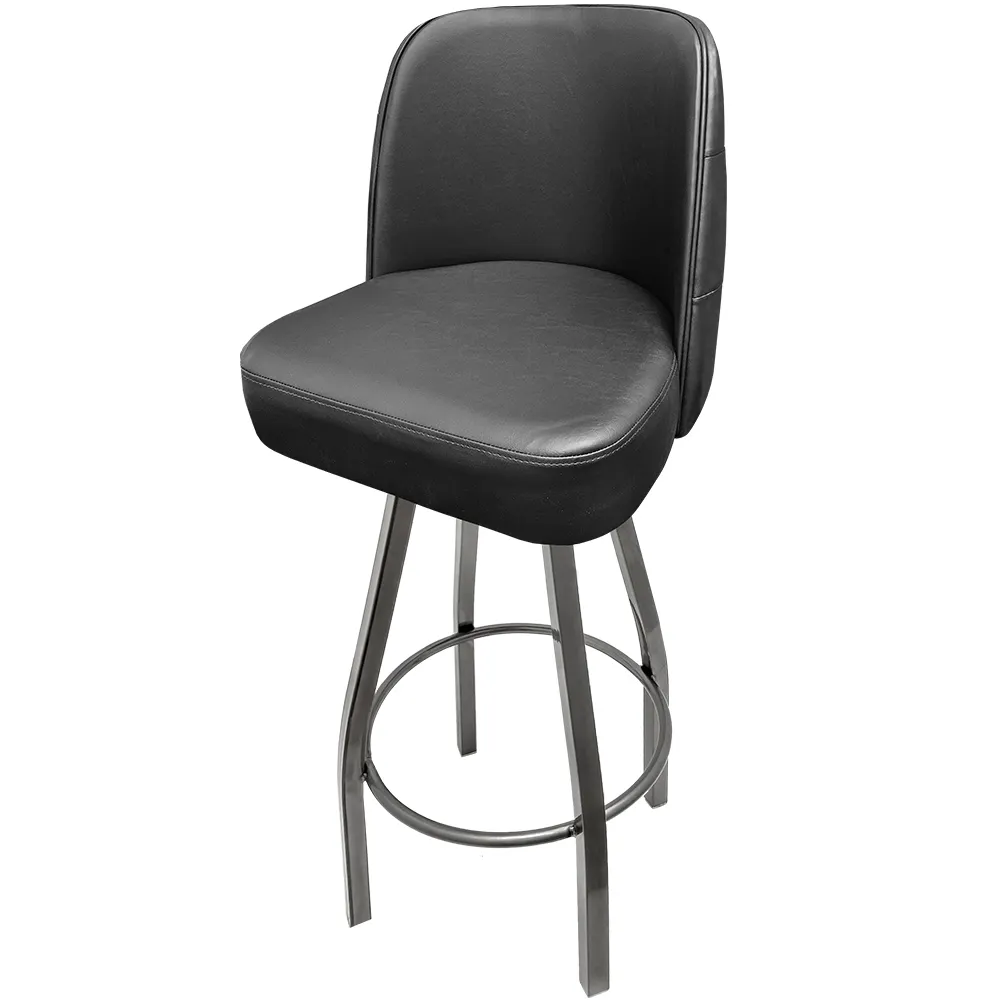 Oak Street SL8136-CCS Swivel Bar Stool with Tufted Back and Upholstered Bucket Seat