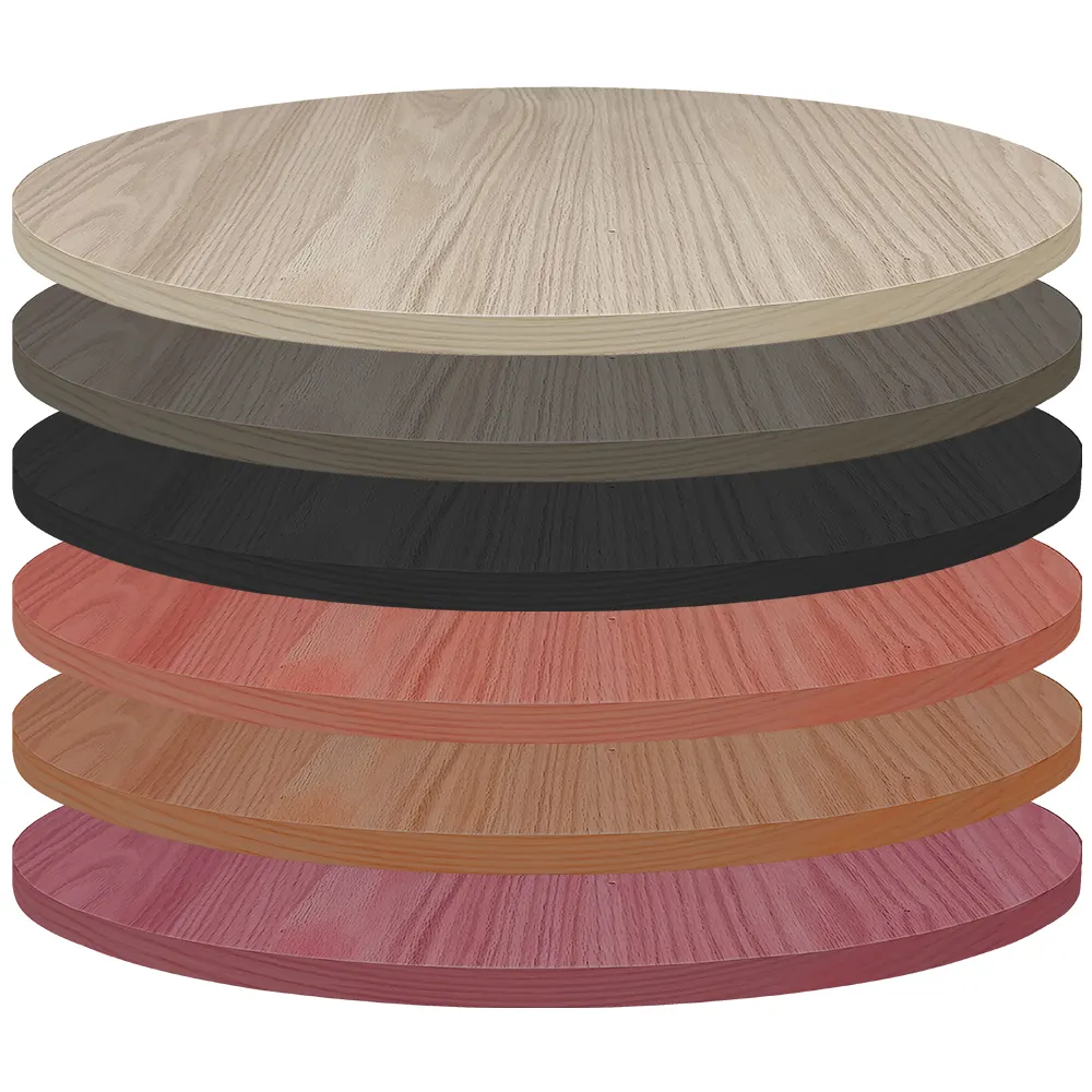 Oak Street WDL48R - Round 48" Woodland Table Top, 1" Red Oak Faced Core, 1-5/8" Solid Wood Dropped Edge, Made in USA