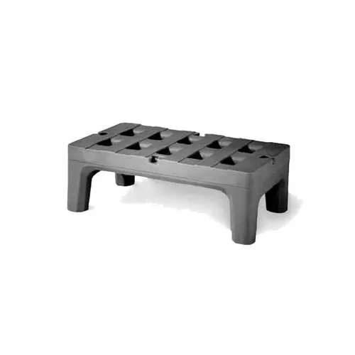 Olympic J48PD Polyethylene Dunnage Rack, 22"x48"x12", 2000 lb Capacity, Charcoal Gray, NSF