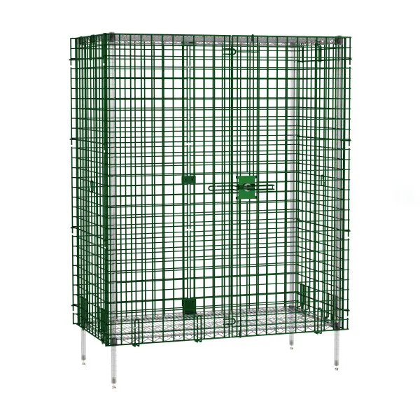 Olympic JSEC55K-CTN Green Epoxy Wire Shelving Security Cage - 48"W x 24"D
