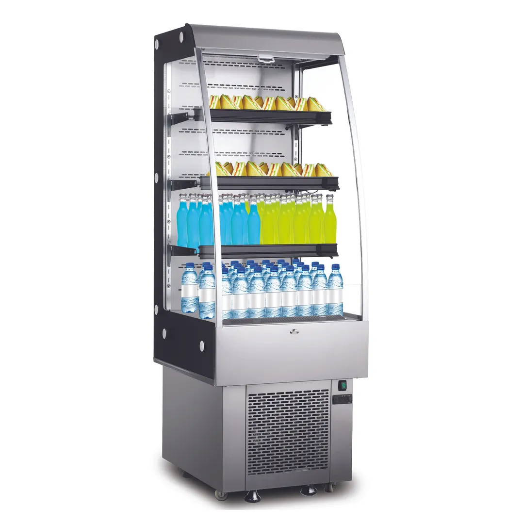 Omcan USA 25825 24" Vertical Open Air Merhandiser, Self-Contained, 3 Shelves, 8.9 cu ft.