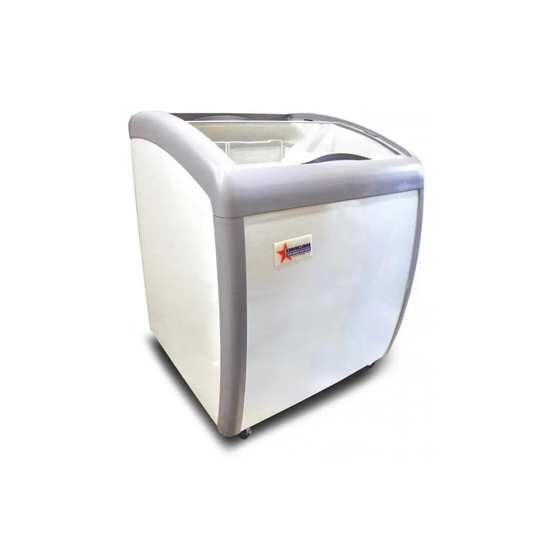 Omcan USA 31455 26" Curved Lid Ice Cream Display Freezer, 5.6 cu. ft.