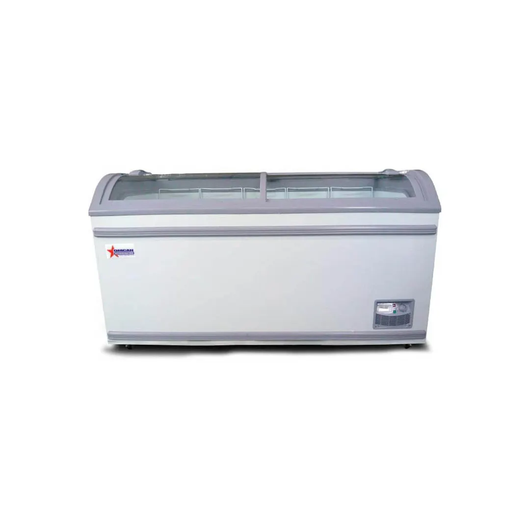 Omcan USA 31457 58" Curved Lid Ice Cream Display Freezer, 17.7 cu. ft.