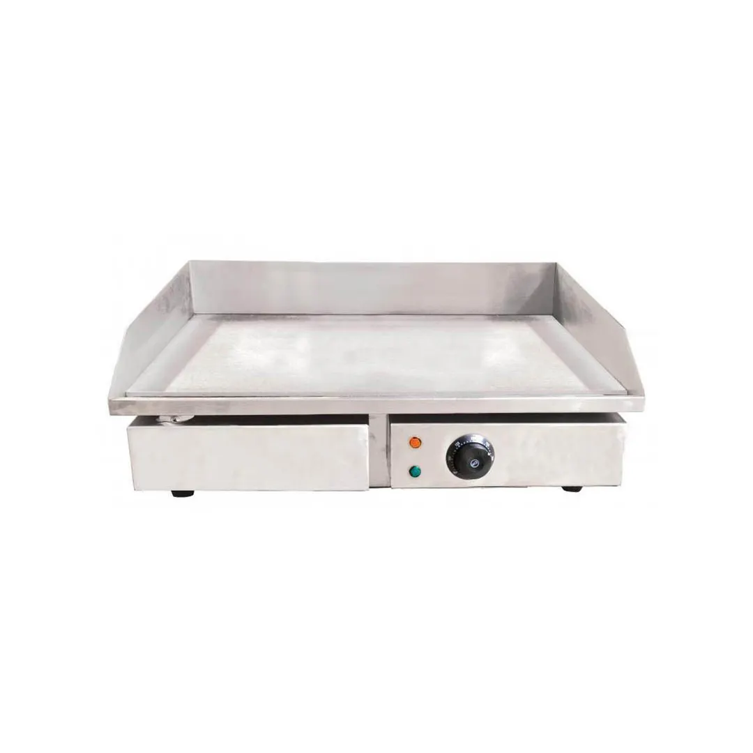 Omcan USA 34869 21" Countertop Electric Griddle with 21.75" x 13.75" Surface, Thermostatic Controls, 220v