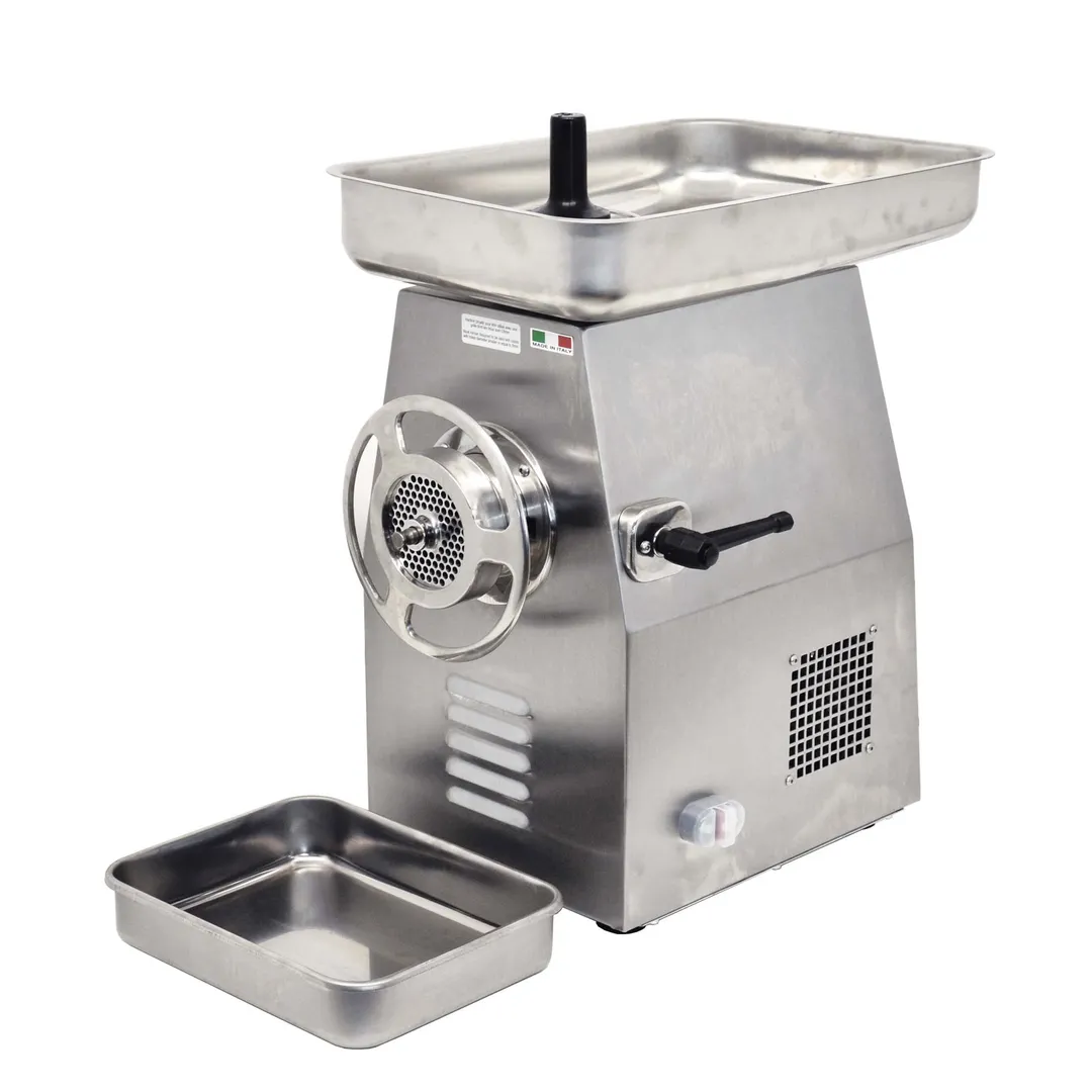 Omcan USA 39714 Countertop Electric Meat Grinder, 3 HP Motor, #32 Hub, 220V/60Hz, 16.6A, 1320 lbs/hr, Made in Italy