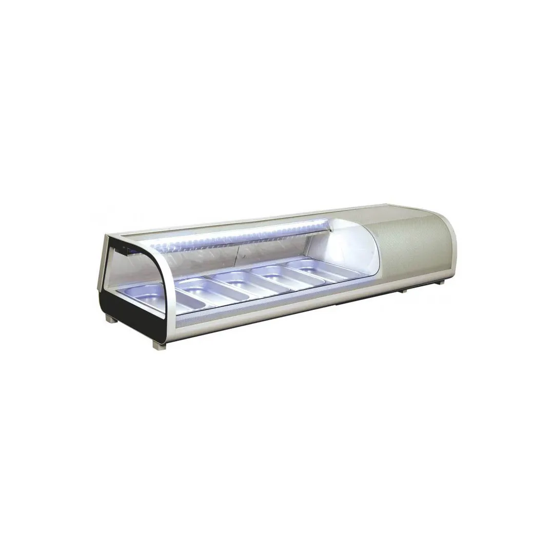 Omcan USA 39997 53" Countertop Refrigerated Sushi Display Case, Stainless