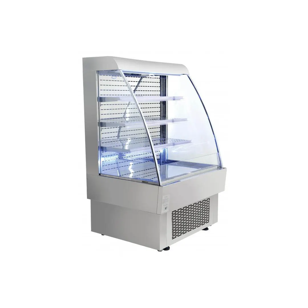 Omcan USA 40004 39" Vertical Open Air Merhandiser, Self-Contained, 3 Shelves, 13.42 cu ft.
