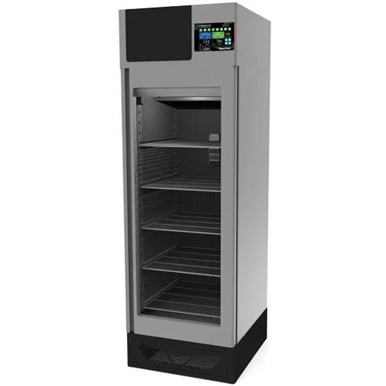 Omcan USA 40345 Meat Dry Aging Cabinet, 28-3/4"W, 220lb Capacity, 14°F-158°F, Steel Glass Door, Climatouch Touch Control