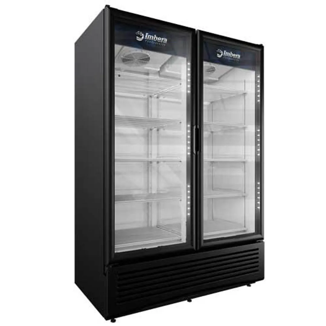Omcan USA 41218 54" 2-Section Merchandiser Refrigerator w/ Glass Door, 41 cu. ft.