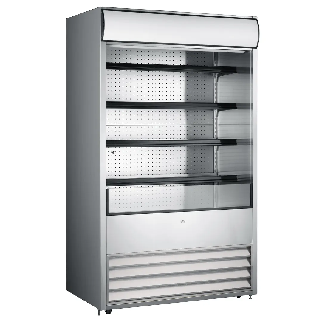 Omcan USA 41469 48" Vertical Open Air Merhandiser, Self-Contained, 4 Shelves, 24.7 cu ft.
