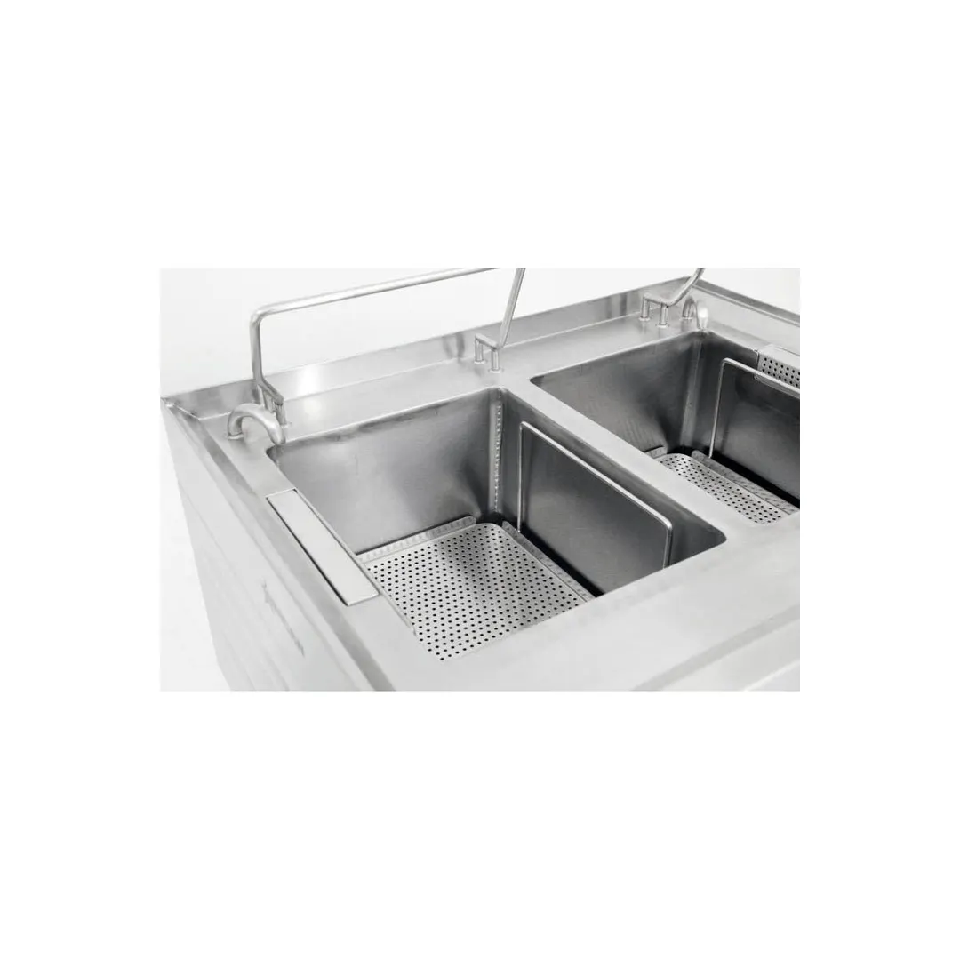Omcan USA 41883 4.74 Gallon-18 Liter Countertop Electric Pasta Cooker, 2 Tanks, 240V, 7200W