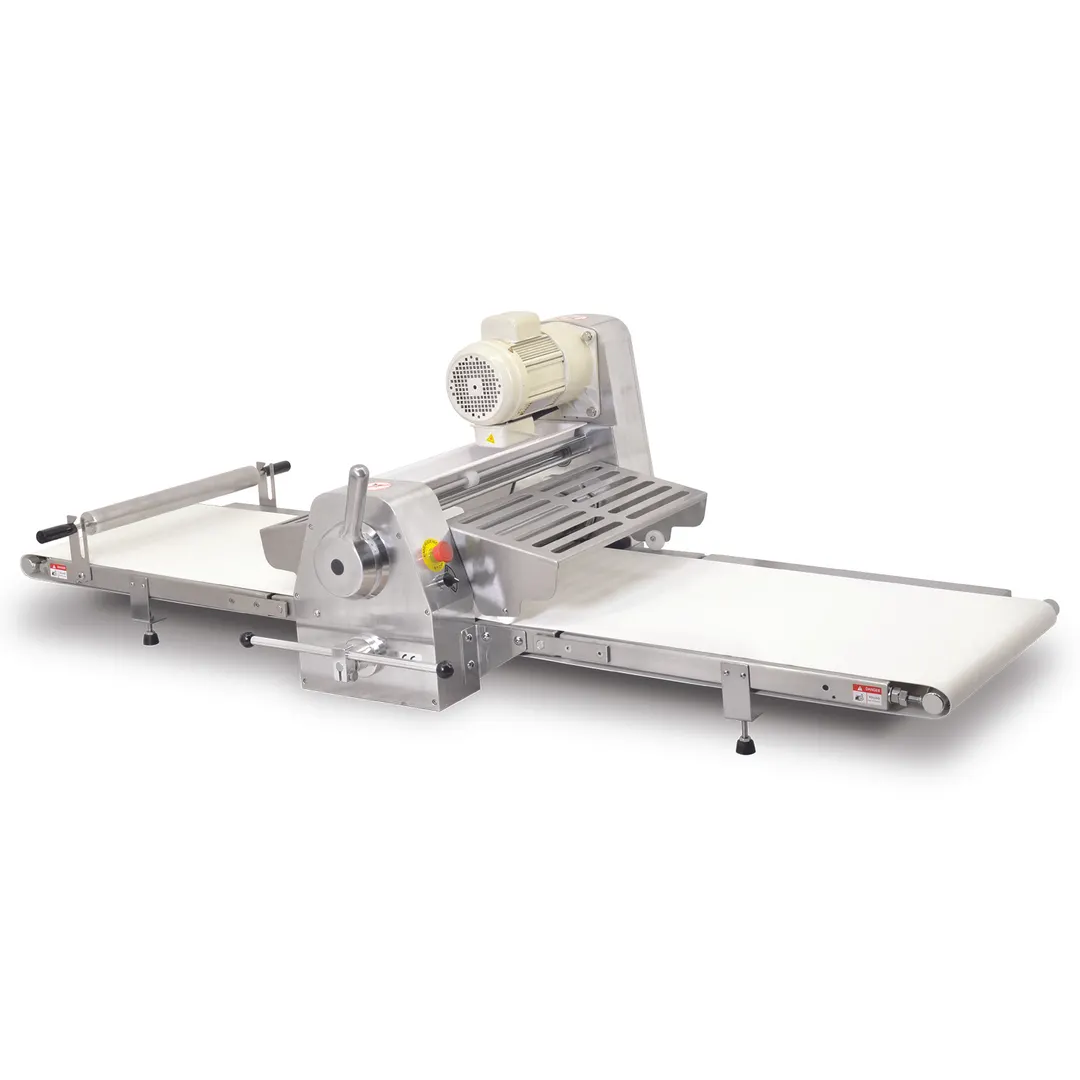 Omcan USA 42154 Countertop Reversible Dough Sheeter, 20-1/2" Rollers with Foldable Tables, 3/4 Hp