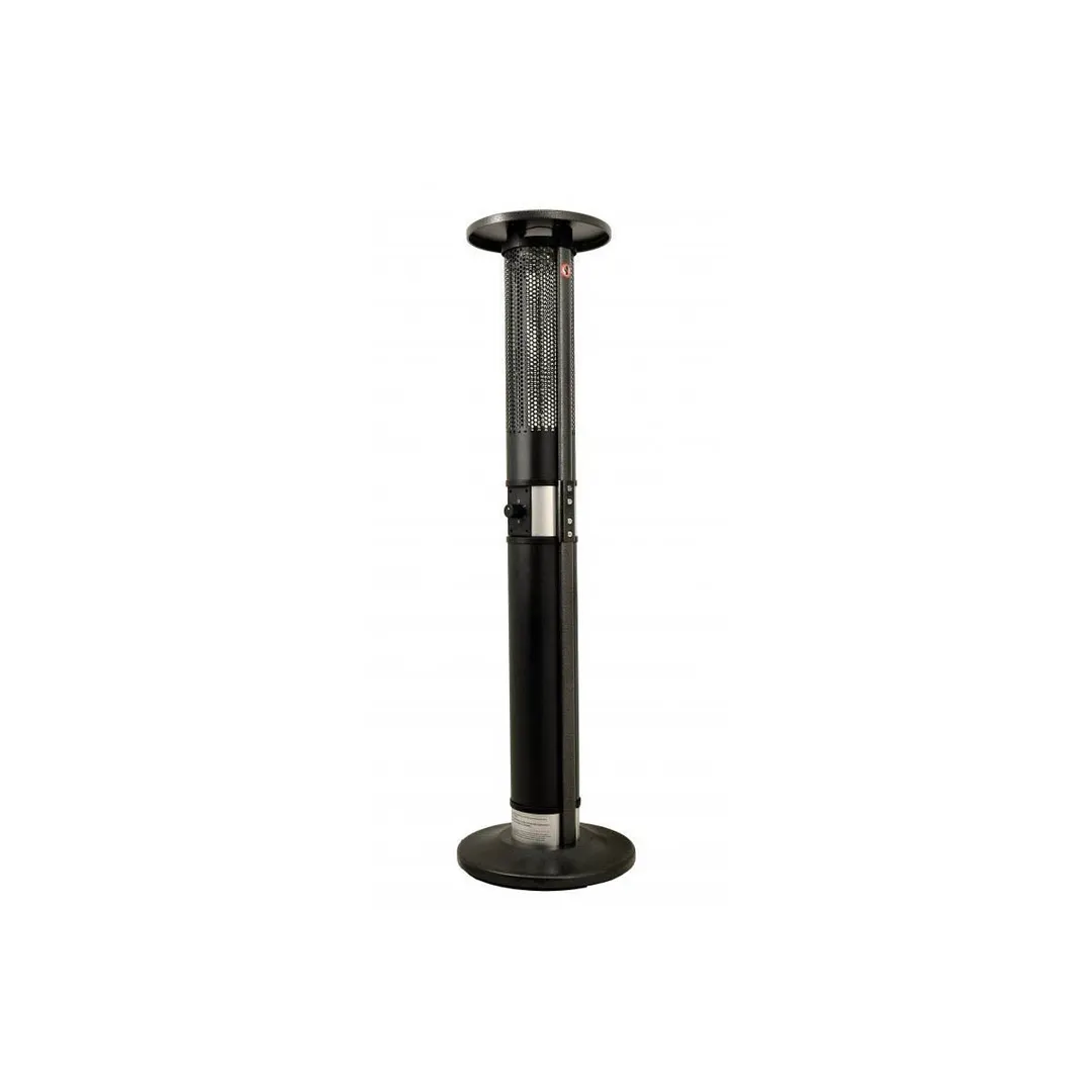 Omcan USA 43124 Electric Patio Heater, 360° Tip-Over Switch, Carbon Fiber Heating Element, Powder Coated Frame, IP24