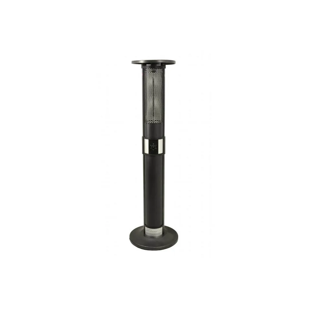 Omcan USA 43124 Electric Patio Heater, 360° Tip-Over Switch, Carbon Fiber Heating Element, Powder Coated Frame, IP24