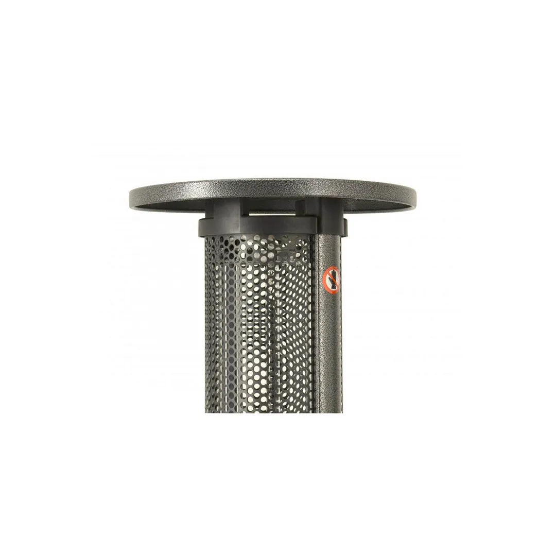 Omcan USA 43124 Electric Patio Heater, 360° Tip-Over Switch, Carbon Fiber Heating Element, Powder Coated Frame, IP24