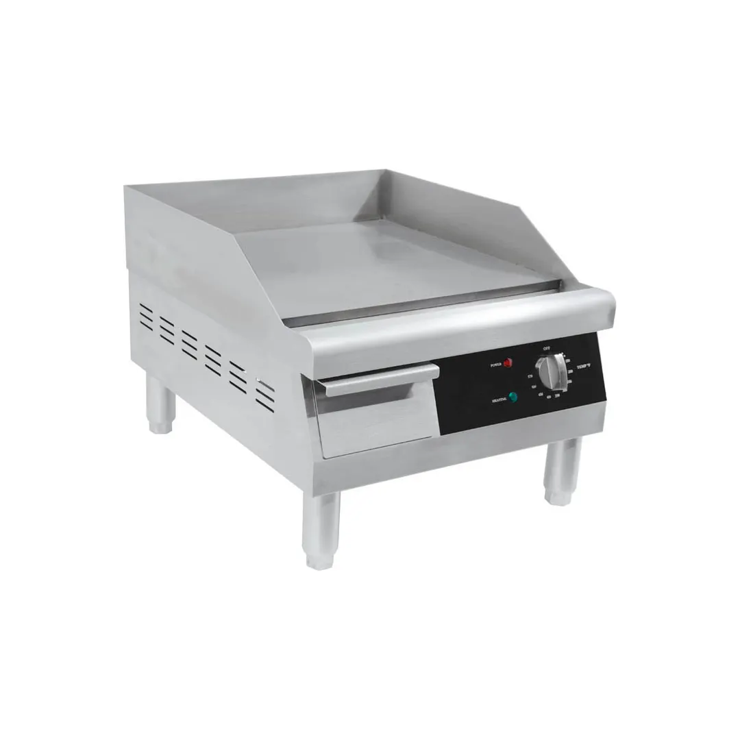 Omcan USA 43212 16" Countertop Electric Griddle with 15.5" x 16" Surface, Thermostatic Controls, 120v/1ph