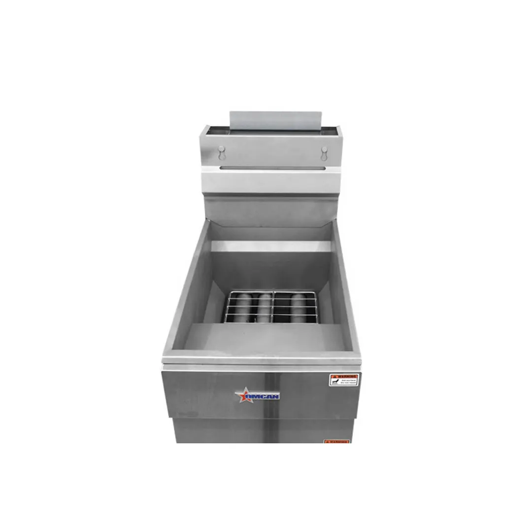 Omcan USA 43422 Full Pot Floor Model LP Gas Fryer, 35-40 lbs, 90.000 BTU
