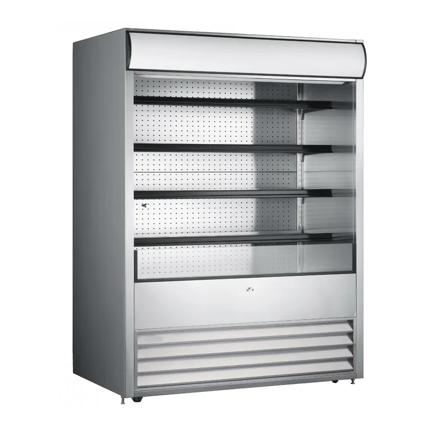 Omcan USA 43460 72" Vertical Open Air Merhandiser, Self-Contained, 4 Shelves, 37 cu ft.