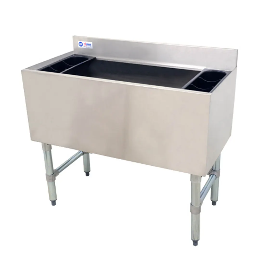 Omcan USA 43478 Underbar Ice Bin/Cocktail Unit with 134 lbs Ice Capacity