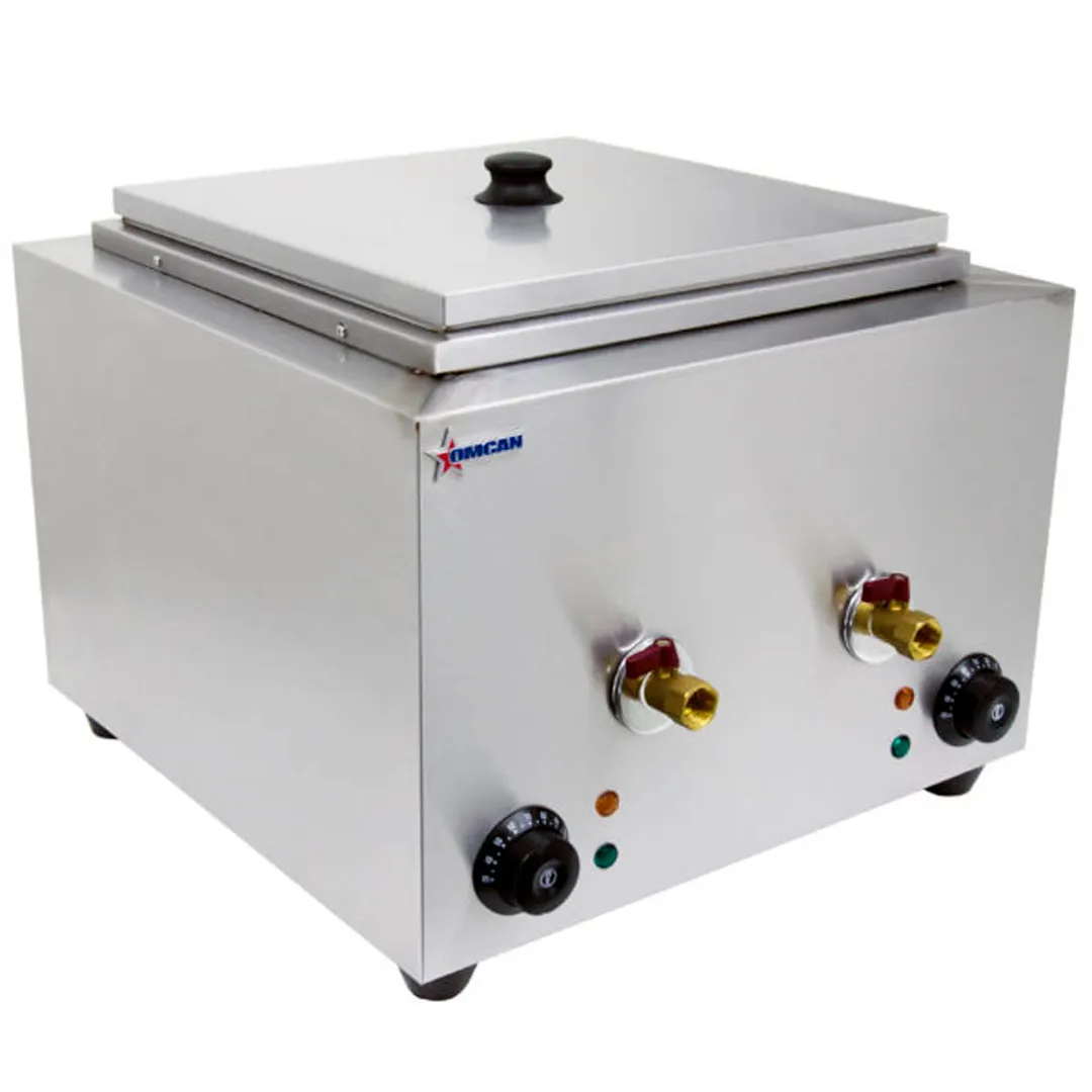 Omcan USA 43559 3.17 Gallon-12 Liter Countertop Electric Pasta Cooker, 2 Tanks, 240V, 2400W