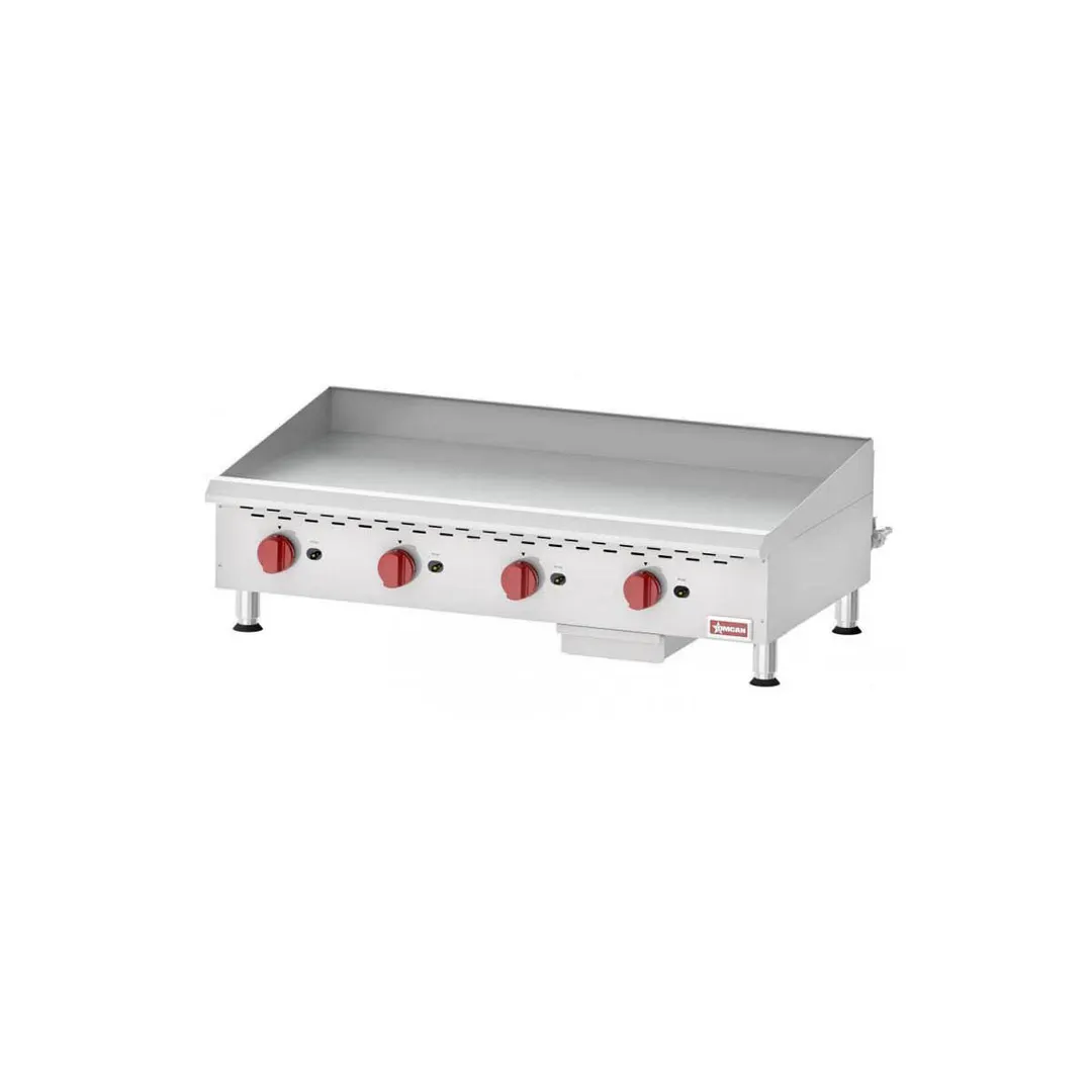 Omcan USA 43732 48" Countertop Manual Gas Griddle, 3/4" Steel Plate, 120.000 BTU
