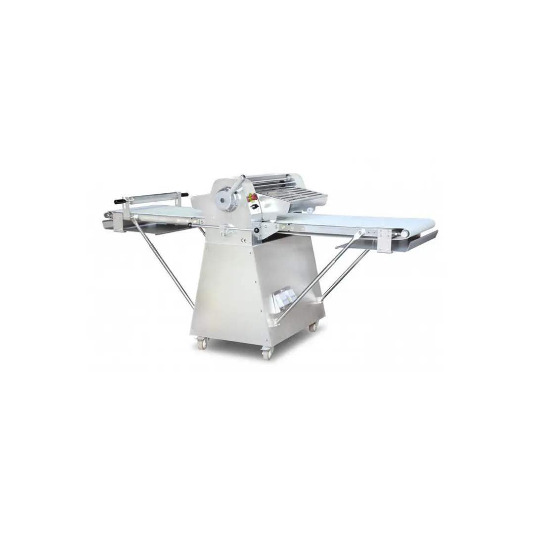 Omcan USA 44135 Floor Model Reversible Dough Sheeter, 20-1/2" Rollers with Foldable Tables, 3/4 Hp