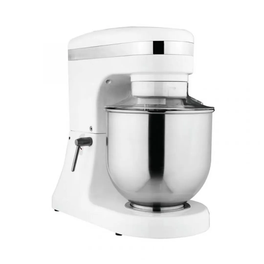 Omcan USA 44306 Countertop 7 qt Planetary Mixer with Guard, Variable Speed, 0,36 hp