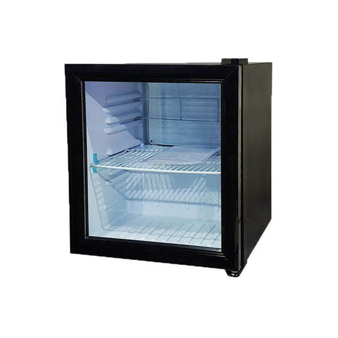 Omcan USA 44527 Countertop Glass Door Refrigerator, 16" Black, 0.75 cu ft, 32‑50°F Range, R600a, 110V